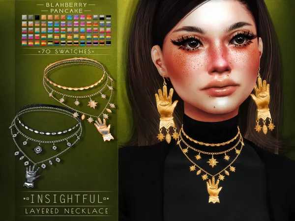 Alpha Blahberry Pancake Insightful Layered Necklace by blahberry-pancake - The Sims 4 Custom Content