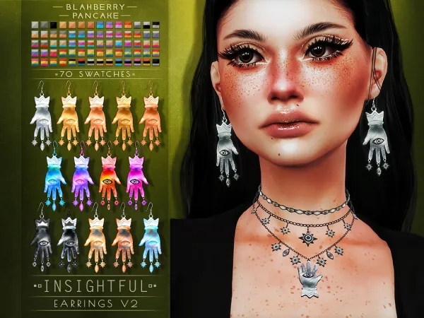 Alpha Blahberry Pancake Insightful Earrings V2 (UNISEX) by blahberry-pancake - The Sims 4 Custom Content