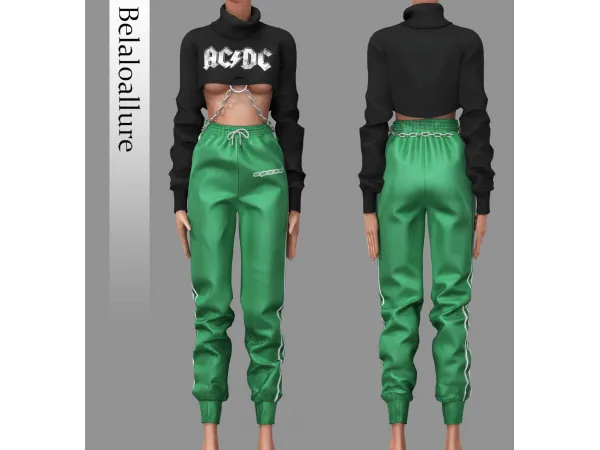 Alpha Belaloallure_Chantel simple track suit by simsfinds - The Sims 4 Custom Content