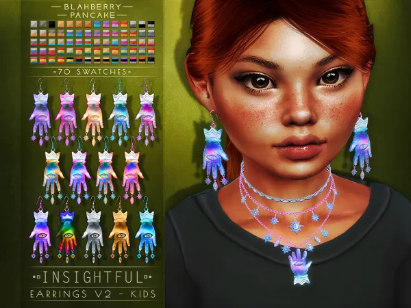 Alpha Blahberry Pancake Insightful Earrings V2 KIDS by blahberry-pancake - The Sims 4 Custom Content
