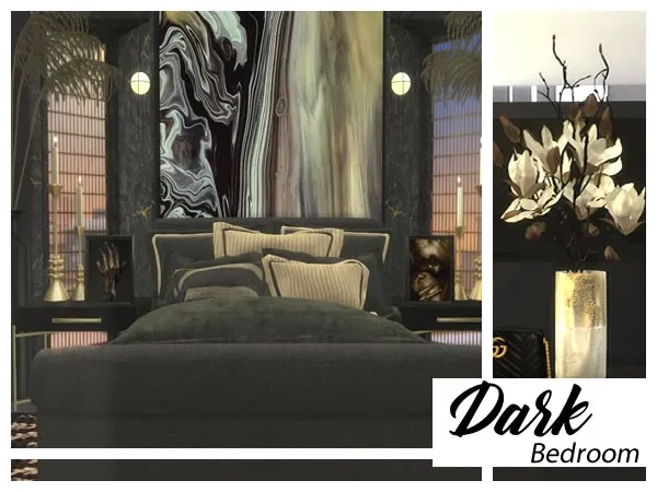 Alpha Dark Bedroom - The Sims 4 Custom Content