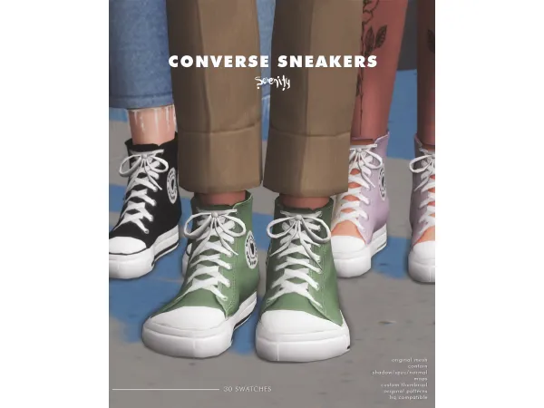 Alpha Converse Sneakers by serenity-cc - The Sims 4 Custom Content