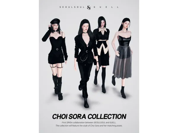 Mix [Guell] Choi Sora Collection Solo Group poses by simsfinds - The Sims 4 Custom Content