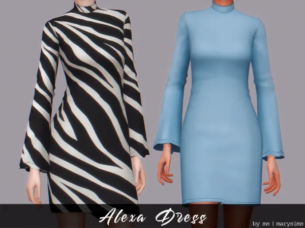 Maxis Match Alexa Dress - The Sims 4 Custom Content