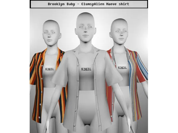 CLUMSYALIEN [MAEVE SHIRT] TS4TOTS3 by simsfinds - The Sims 3 Custom Content