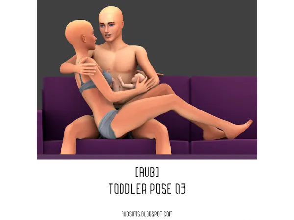 Mix [AuB] Toddler Pose 03 by AuB_Sims - The Sims 4 Custom Content