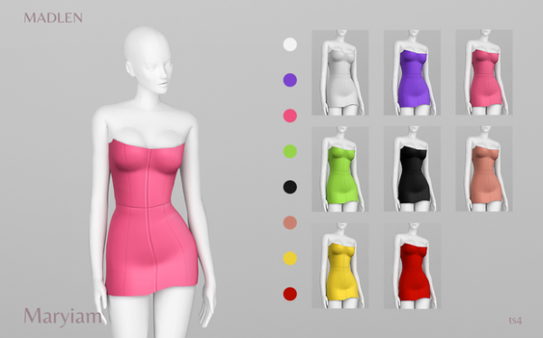 Maxis Match Madlen Maryiam Dress by madlensims - The Sims 4 Custom Content