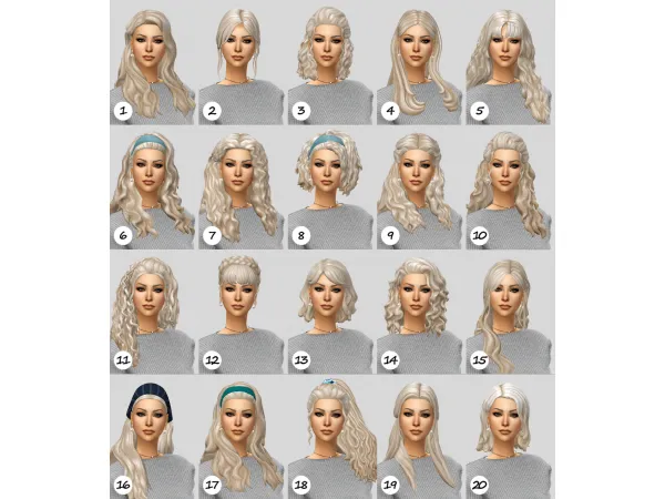 Maxis Match Natural hair recolor dump ft Athena Greenwood maladi777 - The Sims 4 Custom Content
