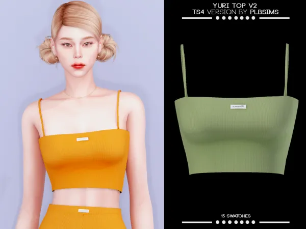 Alpha Yuri Top v2 by plbsims - The Sims 4 custom content