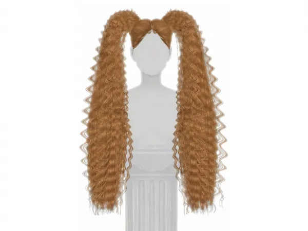 Alpha Gramssims Gotta Groove Hair by gramsims - The Sims 4 Custom Content