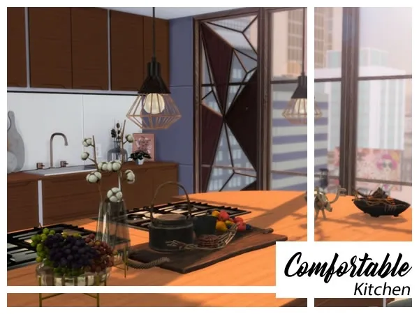 Alpha Comfortable Kitchen by Architecture_Sims - The Sims 4 Custom Content