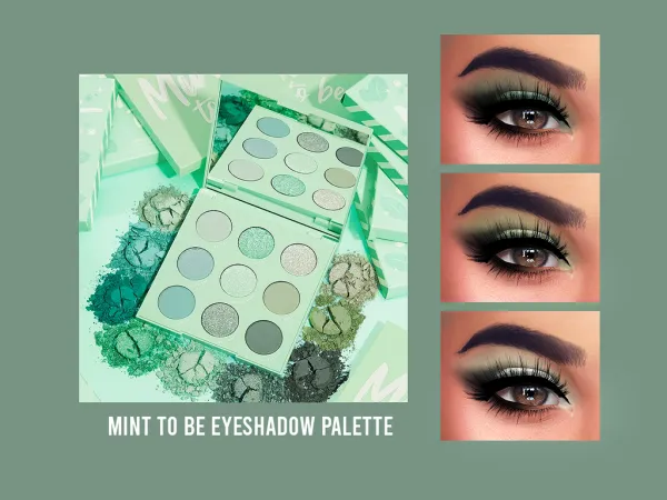 Alpha Mint to be Eyeshadow Palette by frostsims - The Sims 4 Custom Content