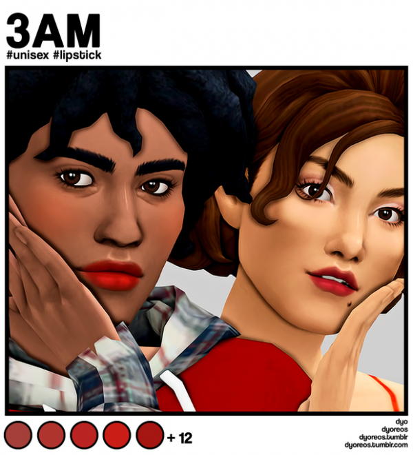 Maxis Match [Dyoreos] 3AM Lipstick by simsfinds - The Sims 4 Custom Content