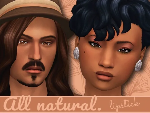 Maxis Match All natural soft natural lips - The Sims 4 Custom Content