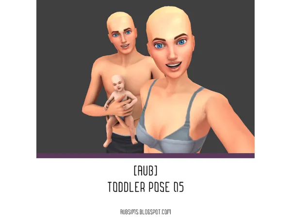 Mix [AuB] Toddler Pose 05 - The Sims 4 Custom Content