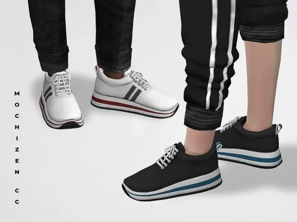 Alpha Mochizen Everyday Sneakers Male Vers by mochizen-cc - The Sims 4 custom content