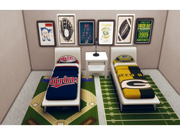 Maxis Match Sporty Bedroom by simsfinds - The Sims 4 Custom Content