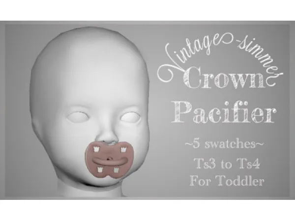 Maxis Match Crown Pacifier by simsfinds - The Sims 4 Custom Content