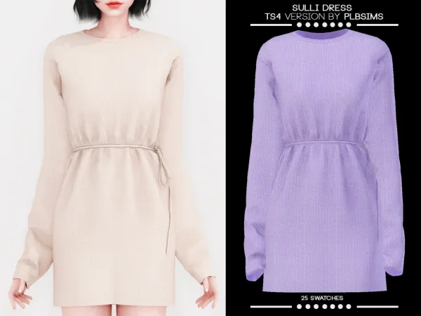 Alpha Sulli Dress by plbsims - The Sims 4 custom content