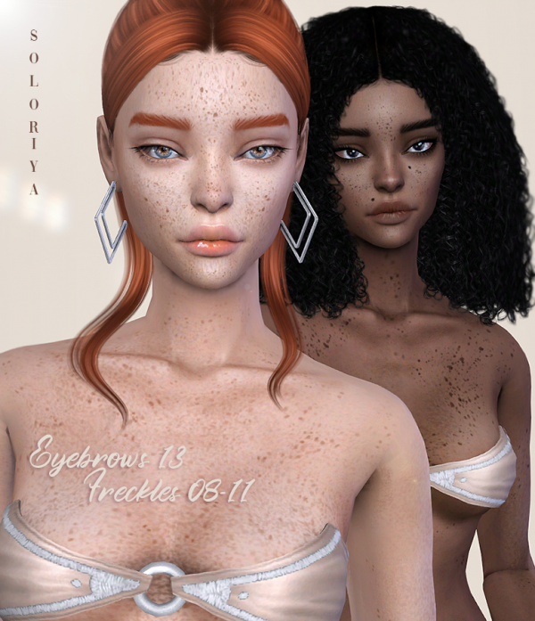 Mix Freckles 08 11 eyebrows 13 Sims 4 by simsfinds - The Sims 4 Custom Content