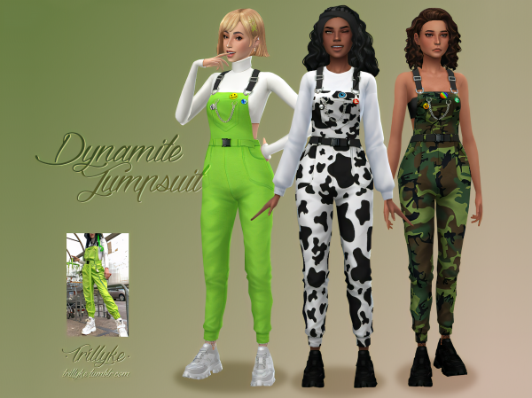 Maxis Match Dynamite Jumpsuit Obliviate Accessory Cropped Turtleneck Top by simsfinds - The Sims 4 Custom Content