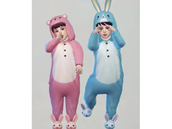 Alpha KK Imadako animal night wear conversion for Toddler by simsfinds - The Sims 4 Custom Content