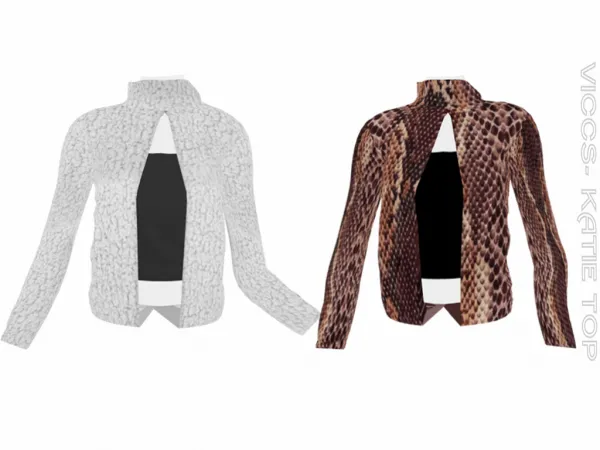 Alpha VICCS KATIE TOP by viccs - The Sims 4 Custom Content