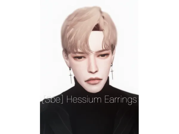 Alpha [Sbe] Hessium Earrings by simsfinds - The Sims 4 Custom Content