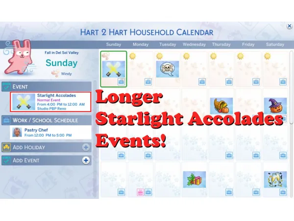 Maxis Match Longer Starlight Accolades Events by simsfinds - The Sims 4 Custom Content