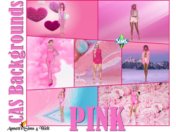 Maxis Match CAS Backgrounds PINK by simsfinds - The Sims 4 Custom Content