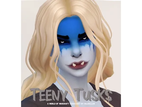 Maxis Match TEENY TUSKS a World of Warcraft Troll tusk conversion by simsfinds - The Sims 4 Custom Content
