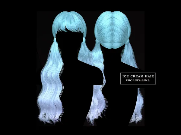 Alpha Ice Cream Hair - The Sims 4 Custom Content