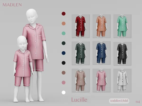 Maxis Match Madlen Lucille Pyjamas by Madlen - The Sims 4 Custom Content