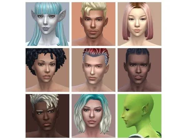 Maxis Match Updated Default Replacement Skin Tones by simsfinds - The Sims 4 Custom Content