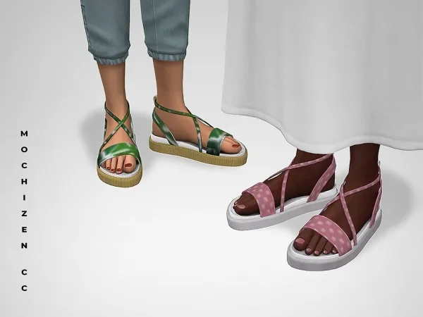 Alpha Mochizen Chunky Sandals Female Vers by mochizen-cc - The Sims 4 custom content