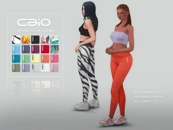 Maxis Match Female Sports Legging Updated by caio-cc - The Sims 4 Custom Content