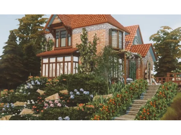 Mix Sunny Cottage by simsfinds - The Sims 4 Custom Content