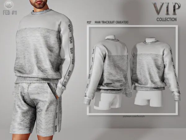 Alpha Man Tracksuit(SWEATER) P27 tr by busratr - The Sims 4 Custom Content