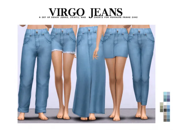 Maxis Match nucrests Virgo Jeans - The Sims 4 Custom Content