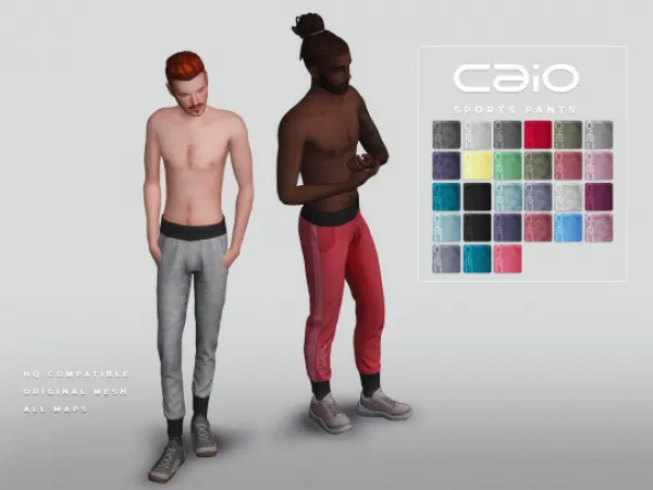 Maxis Match Male Sport Pants by caio-cc - The Sims 4 Custom Content