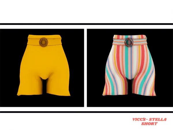 Alpha VICCS STELLA SHORT by viccs - The Sims 4 Custom Content