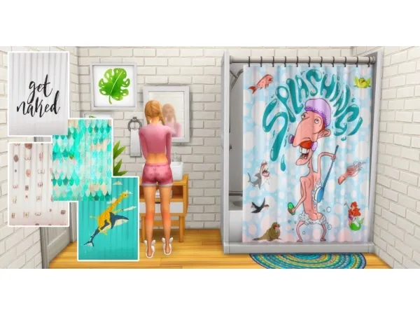 Maxis Match Shower by simsfinds - The Sims 4 Custom Content