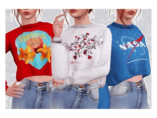 halosims Graphic Sweaters - The Sims 3 Custom Content