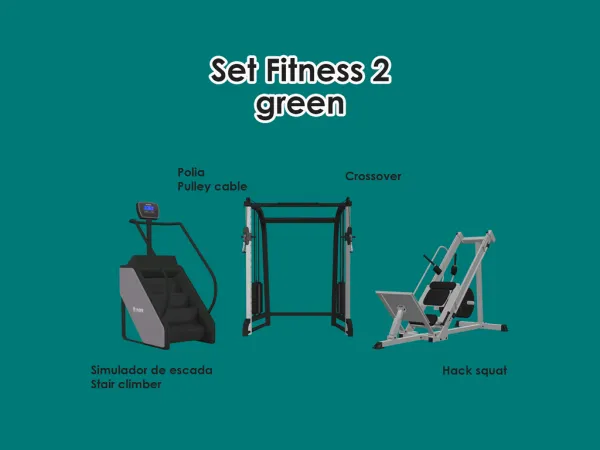 Maxis Match Set Fitness 2 [green] by simsfinds - The Sims 4 Custom Content