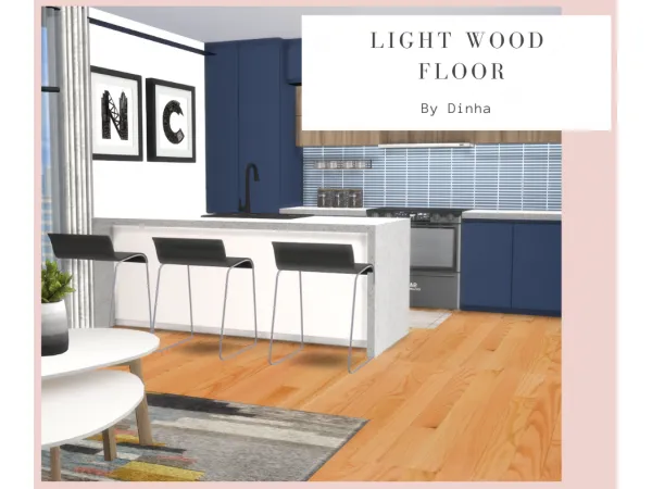 Alpha Light Wood Floor 5 Textures - The Sims 4 Custom Content