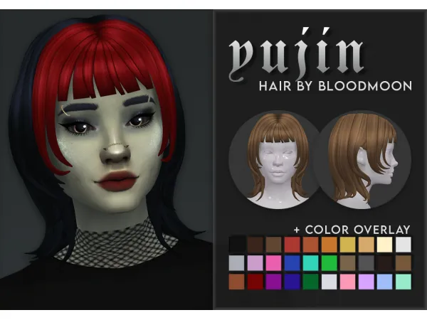 Maxis Match Yujin Hair by simsfinds - The Sims 4 Custom Content