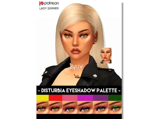 Maxis Match Disturbia Eyeshadow Palette Vol1 - The Sims 4 Custom Content