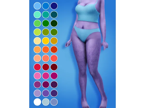 Maxis Match simulationcowboy's Girly Body Hair in the new Candy Shoppe palette by Sweetlysimss - The Sims 4 Custom Content