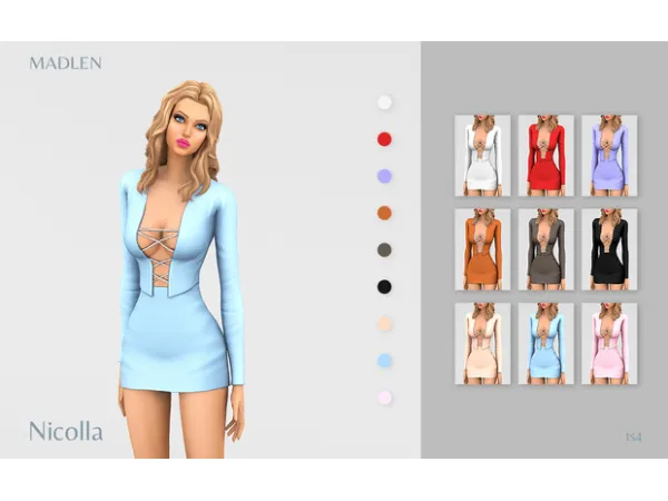 Maxis Match Madlen Nicolla Dress by madlensims - The Sims 4 Custom Content