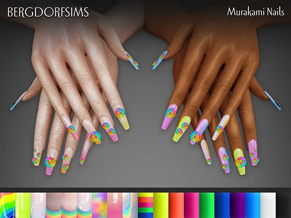 Alpha Murakami Nails - The Sims 4 Custom Content